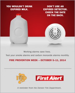 Fire Prevention Week graphic - English