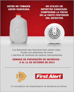 Fire Prevention Week graphic - Spanish